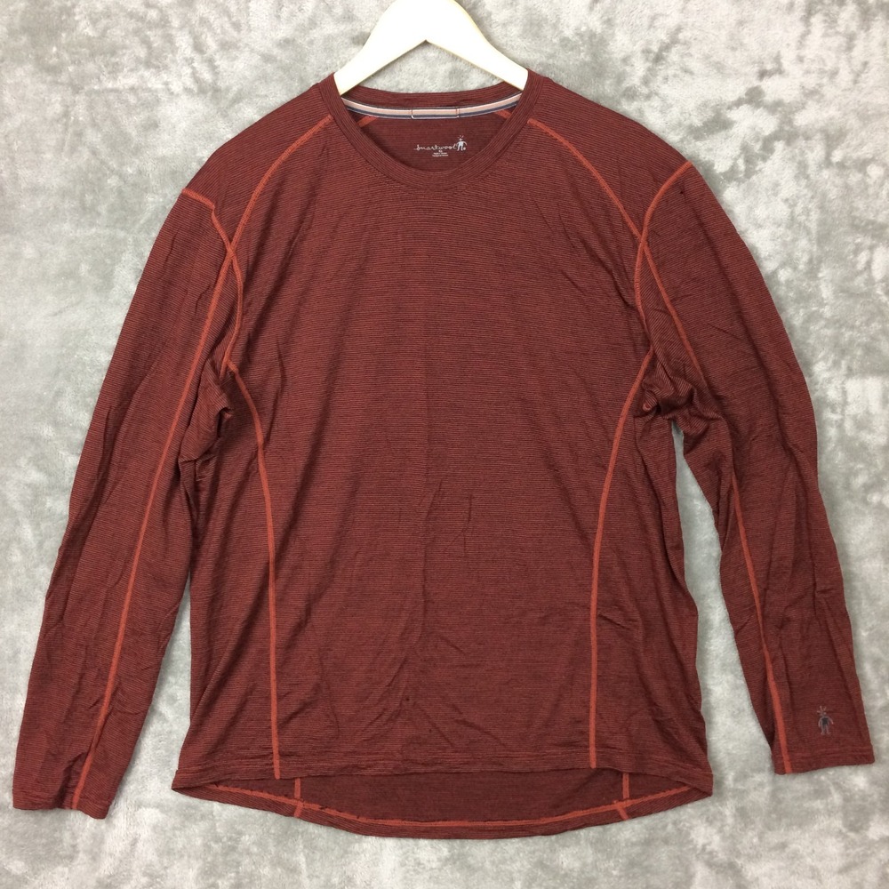 Smartwool Base Layer Mens XL 100% Merino Wool Outdoors Lightweight HOLES